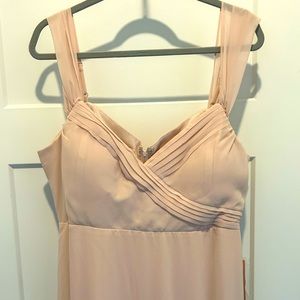 Blush pink event dress.